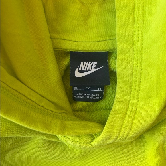 NIKE Neon Hoodie With Embroidered Swoosh - Picture 8 of 9